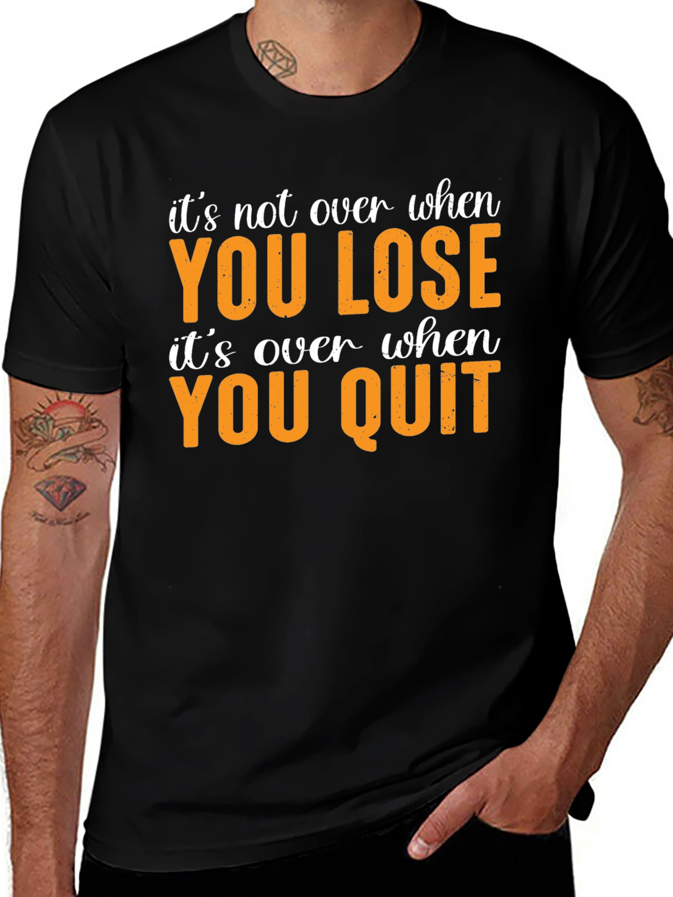 Motivational Graphic Tee - Never Quit