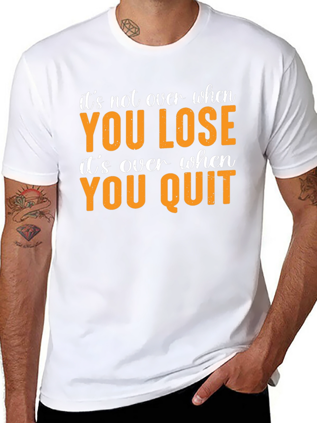 Motivational Graphic Tee - Never Quit