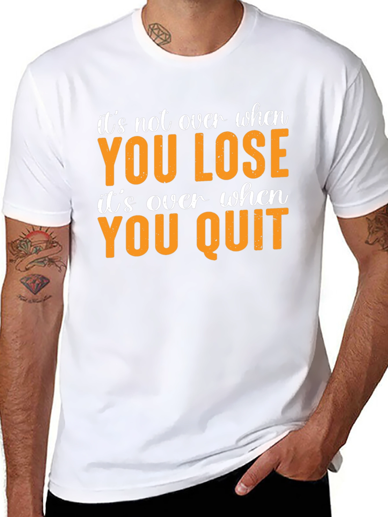 Motivational Graphic Tee - Never Quit
