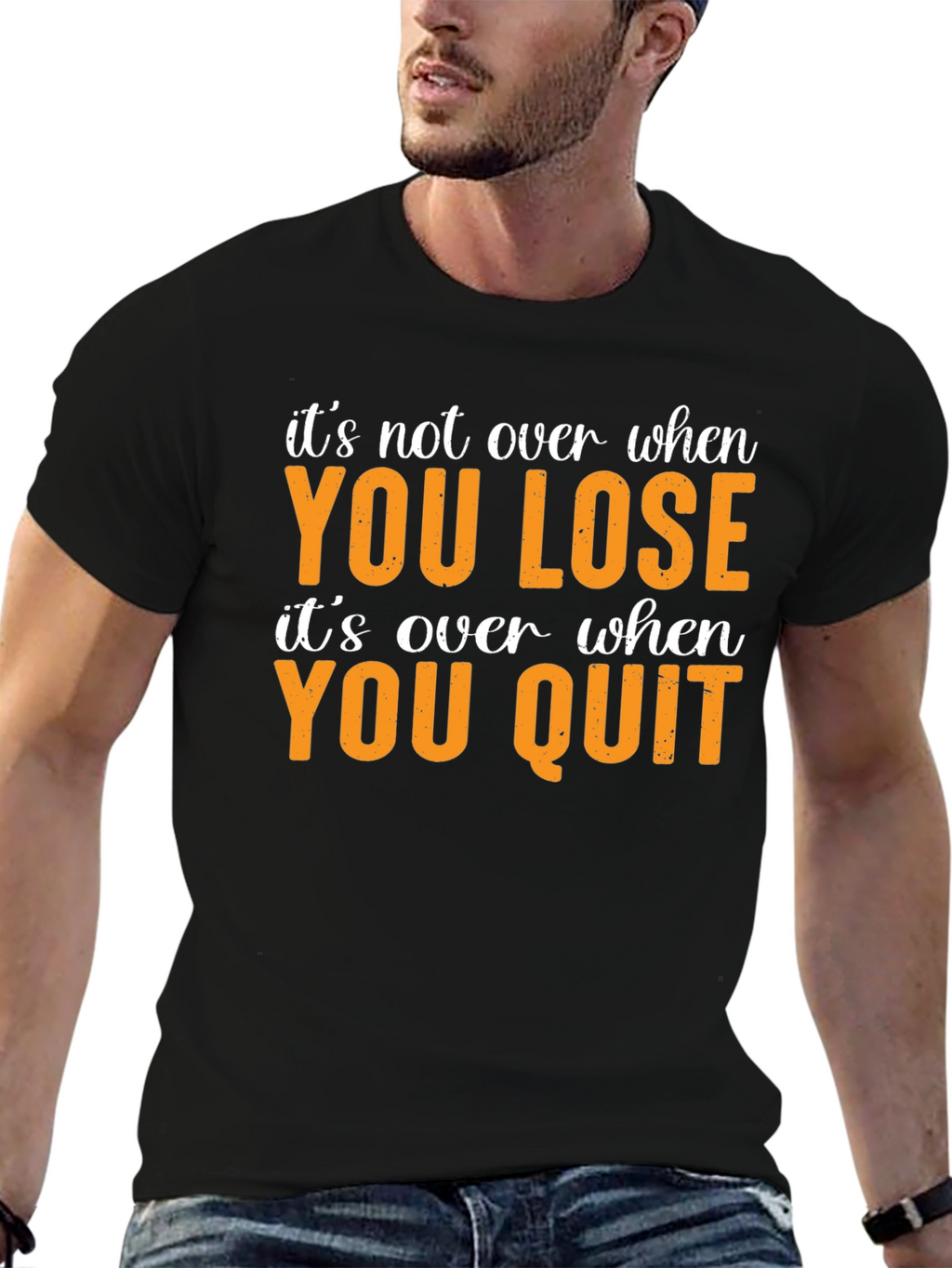 Motivational Graphic Tee - Never Quit