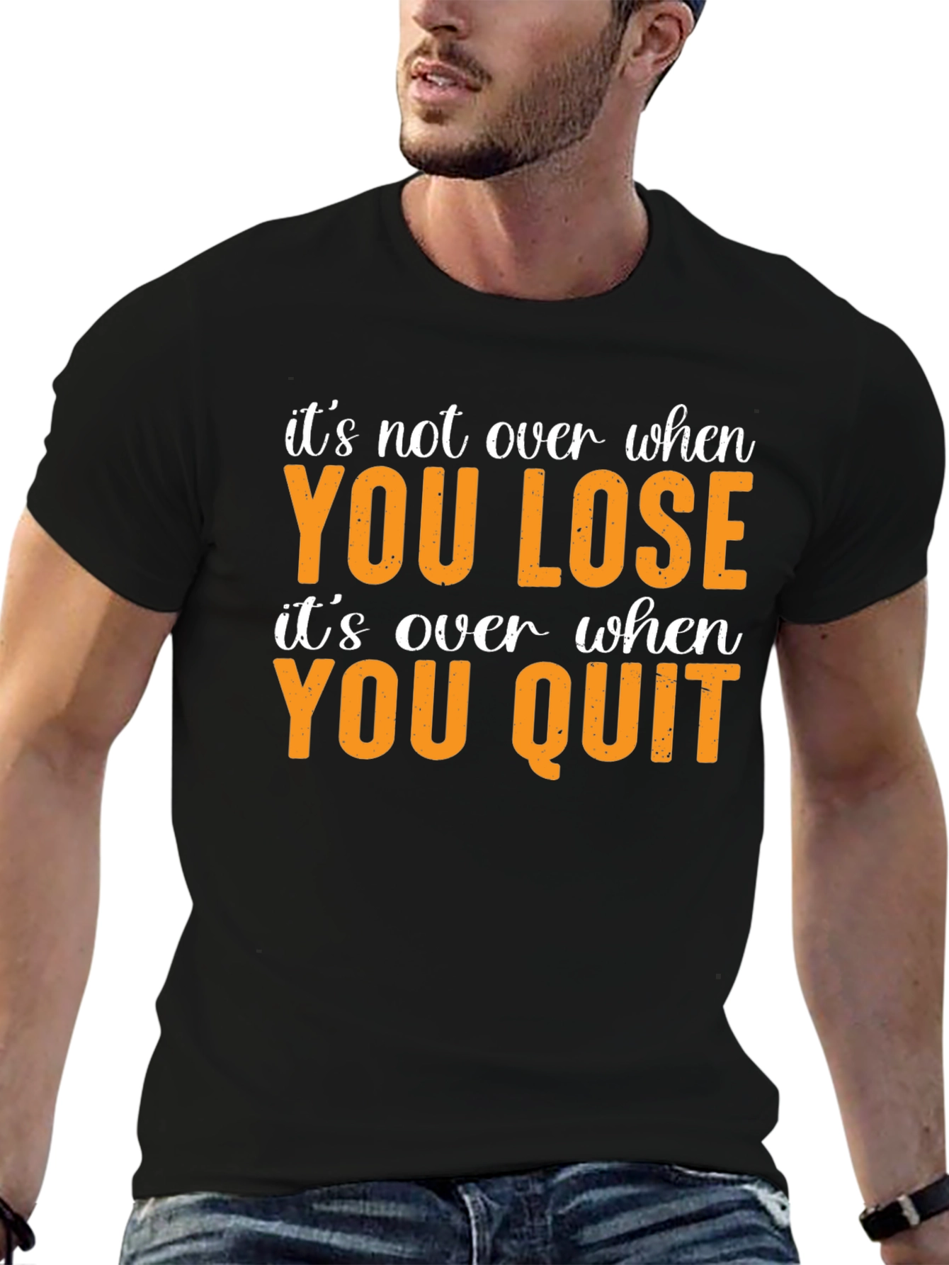 Motivational Graphic Tee - Never Quit