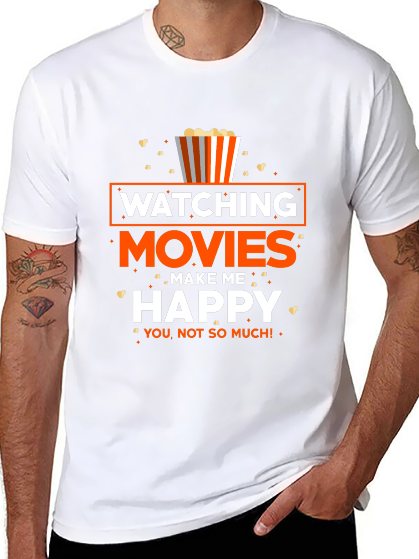 Movie Lover T-Shirt: Watching Movies Make Me Happy!