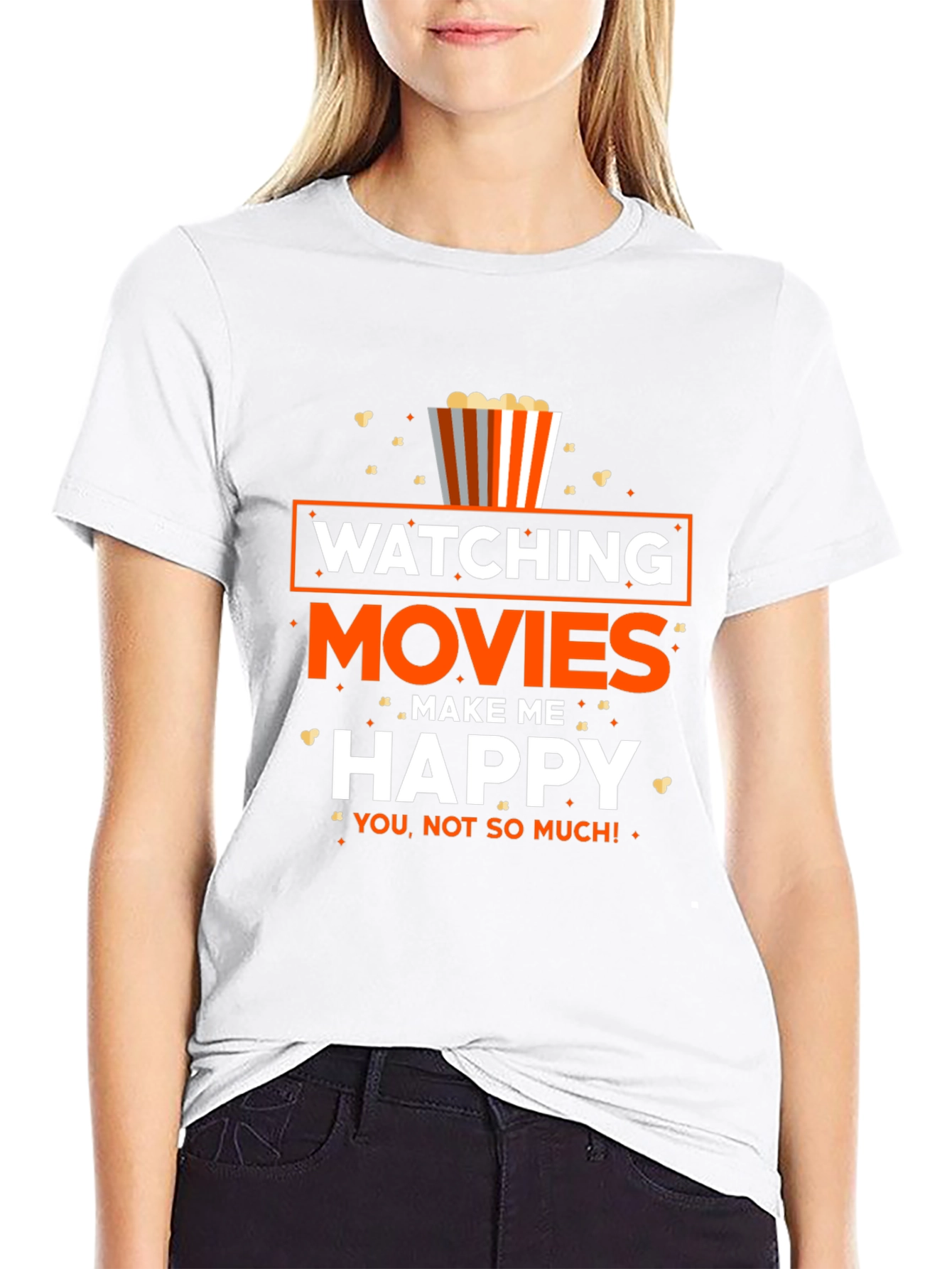 Movie Lover T-Shirt: Watching Movies Make Me Happy!