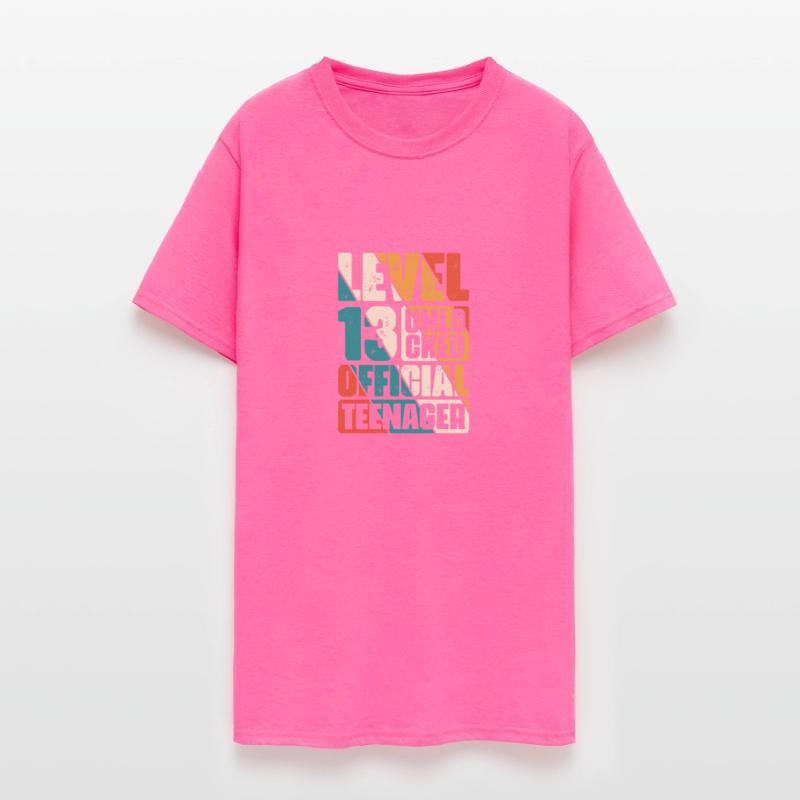 13th Birthday Shirt Level 13 Unlocked Retro