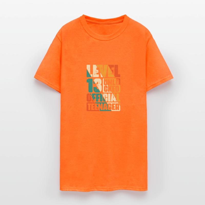 13th Birthday Shirt Level 13 Unlocked Retro