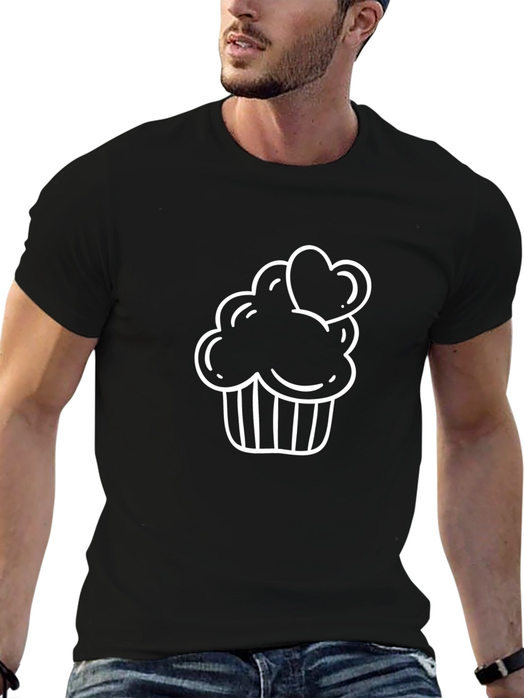 Cupcake Heart Tee - Sweet Graphic T-Shirt