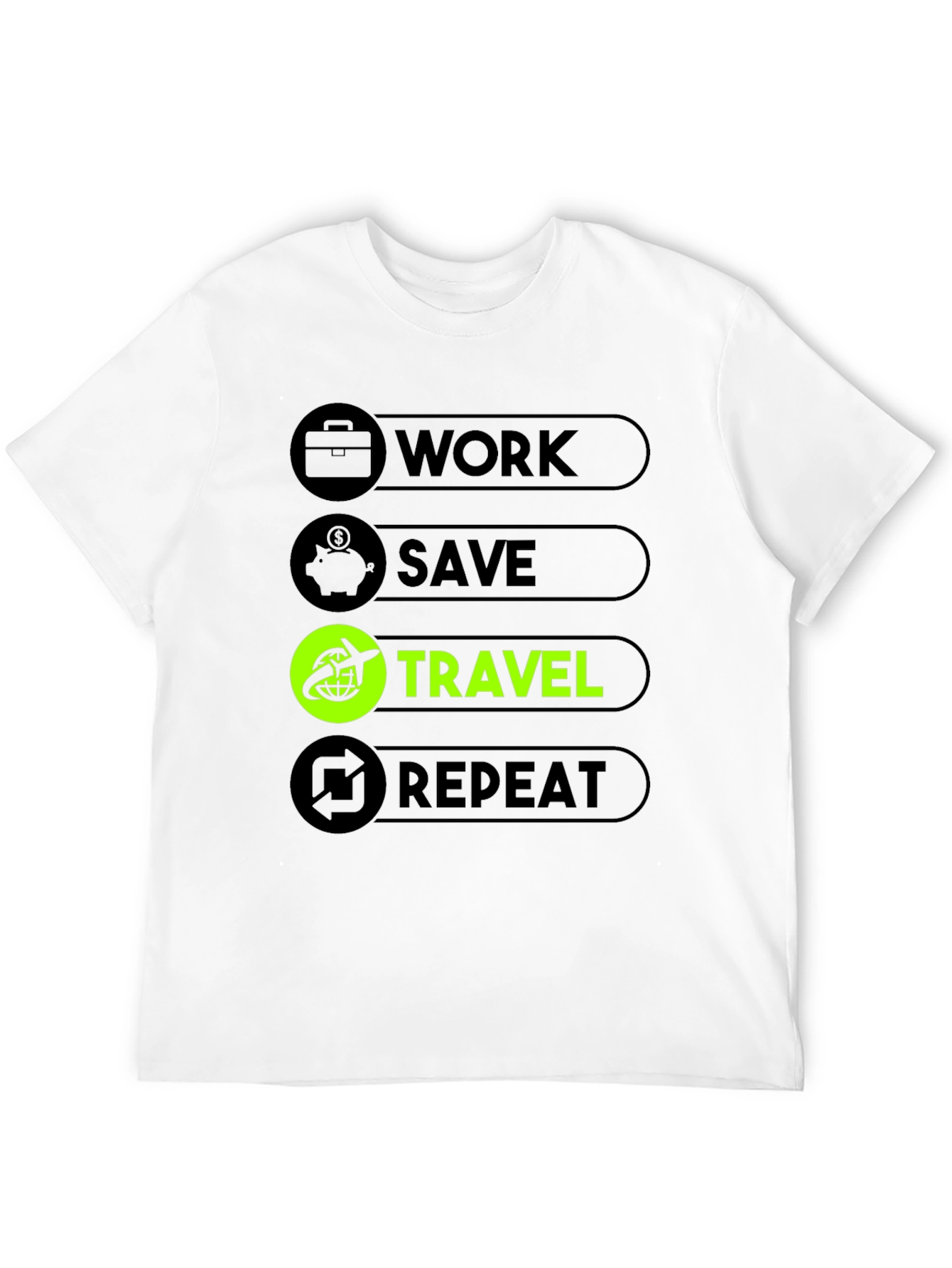 Work Save Travel Repeat Graphic Tee