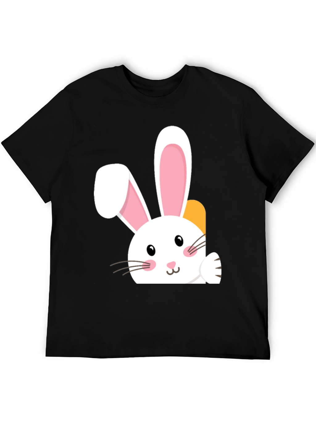 Cute Easter Bunny Black T-Shirt