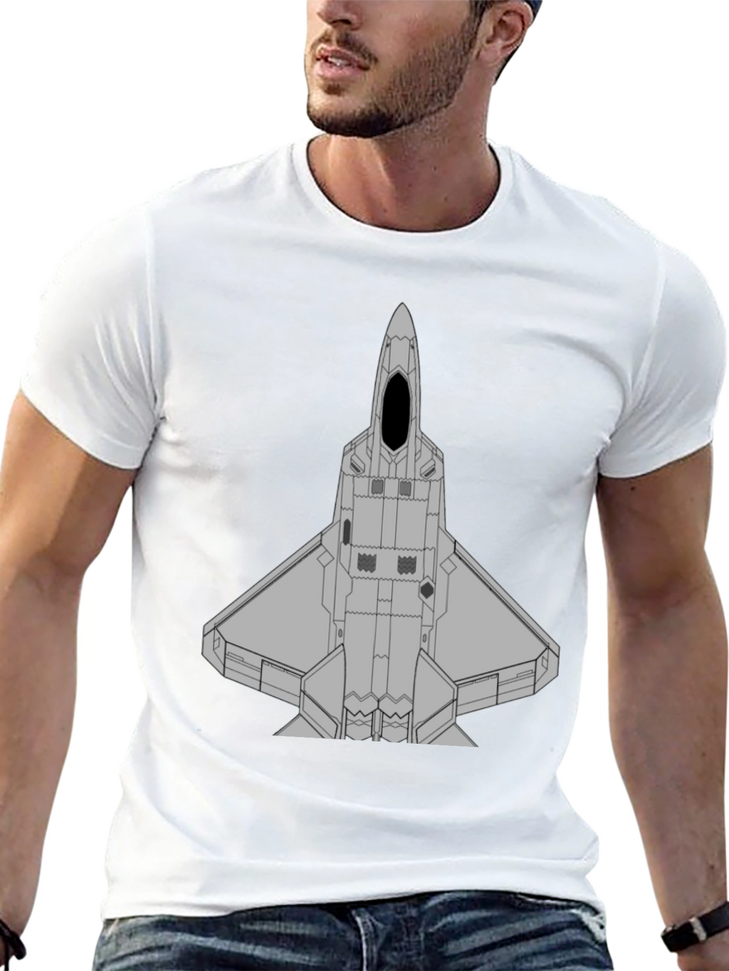 Stealth Fighter Jet Graphic T-Shirt
