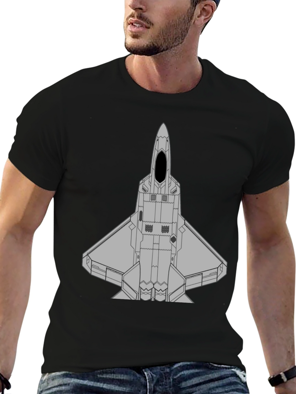 Stealth Fighter Jet Graphic T-Shirt