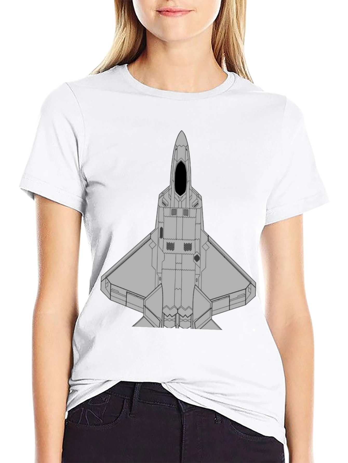 Stealth Fighter Jet Graphic T-Shirt