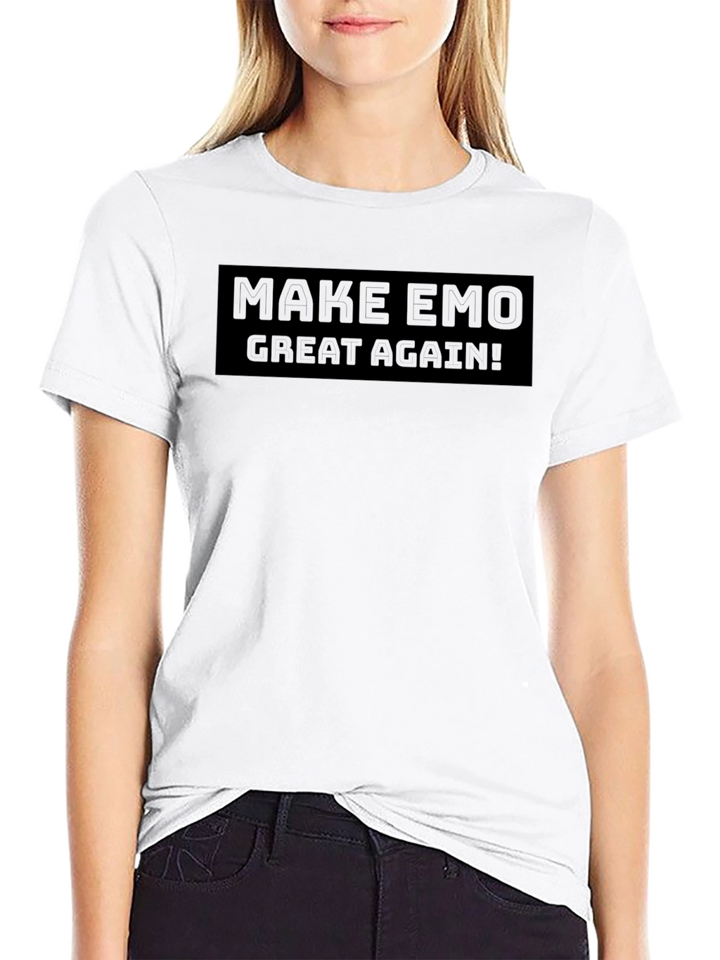 Make Emo Great Again Black Graphic Tee