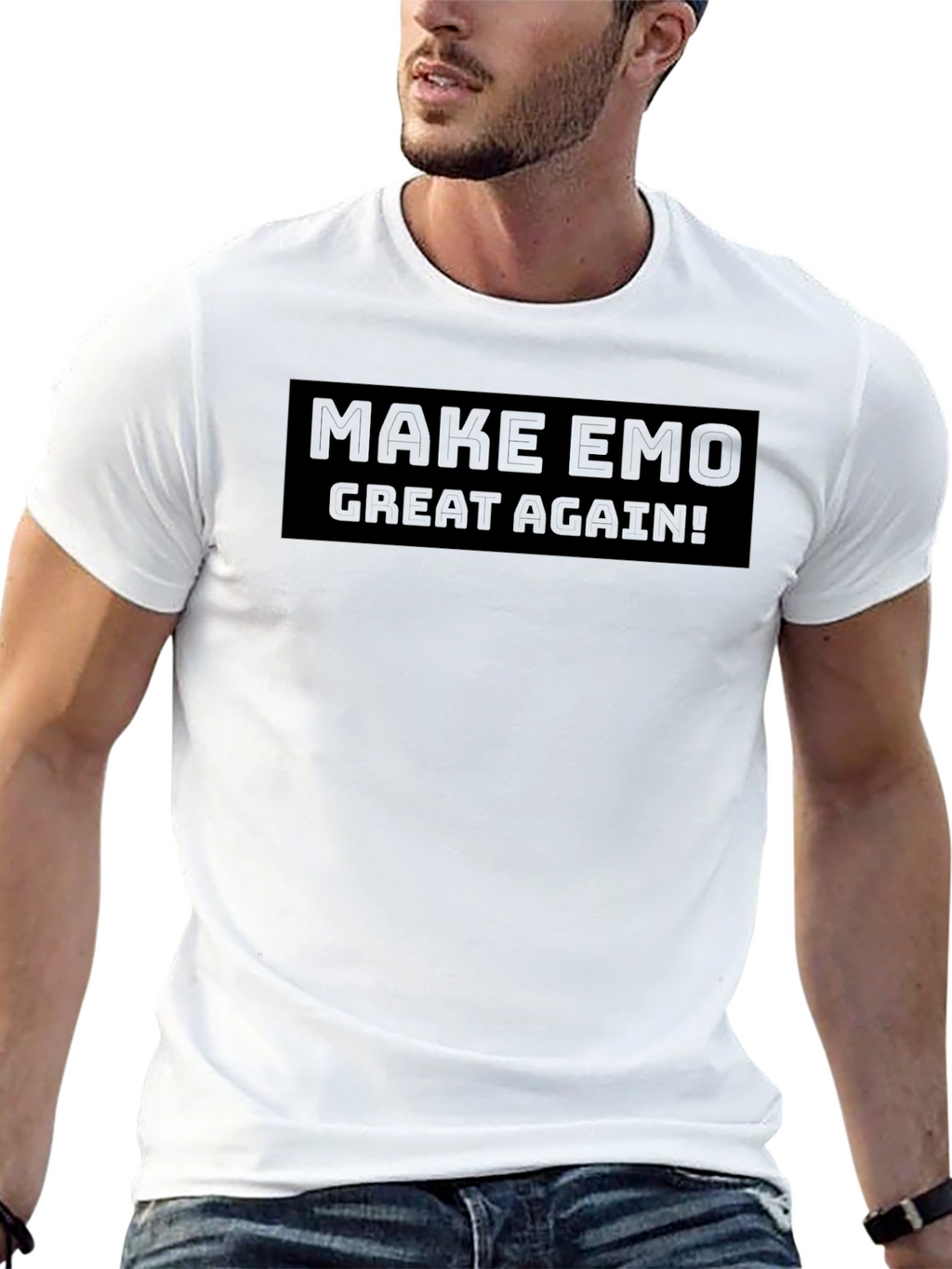 Make Emo Great Again Black Graphic Tee
