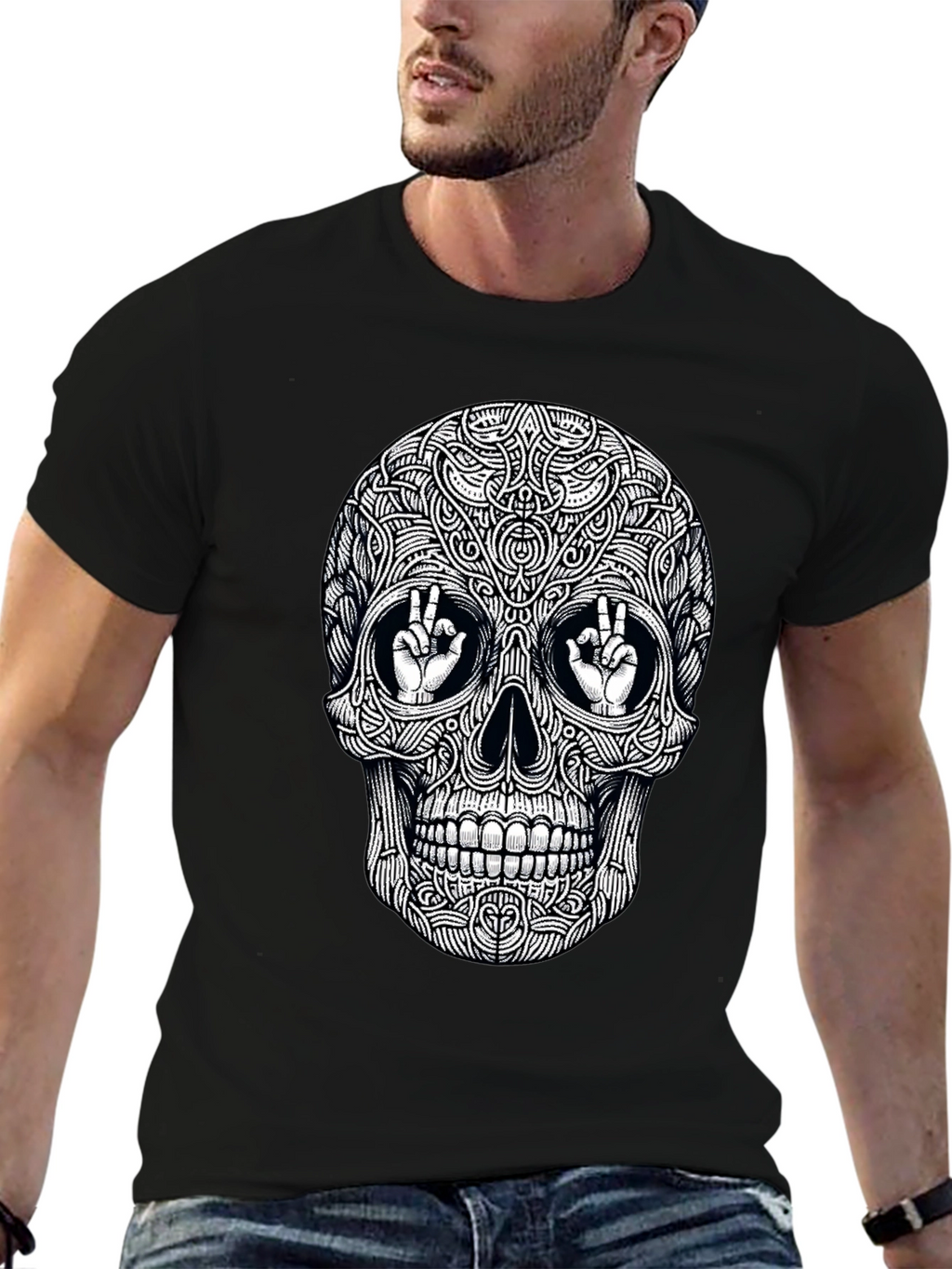 Skull Graphic Tee - Peace & Style