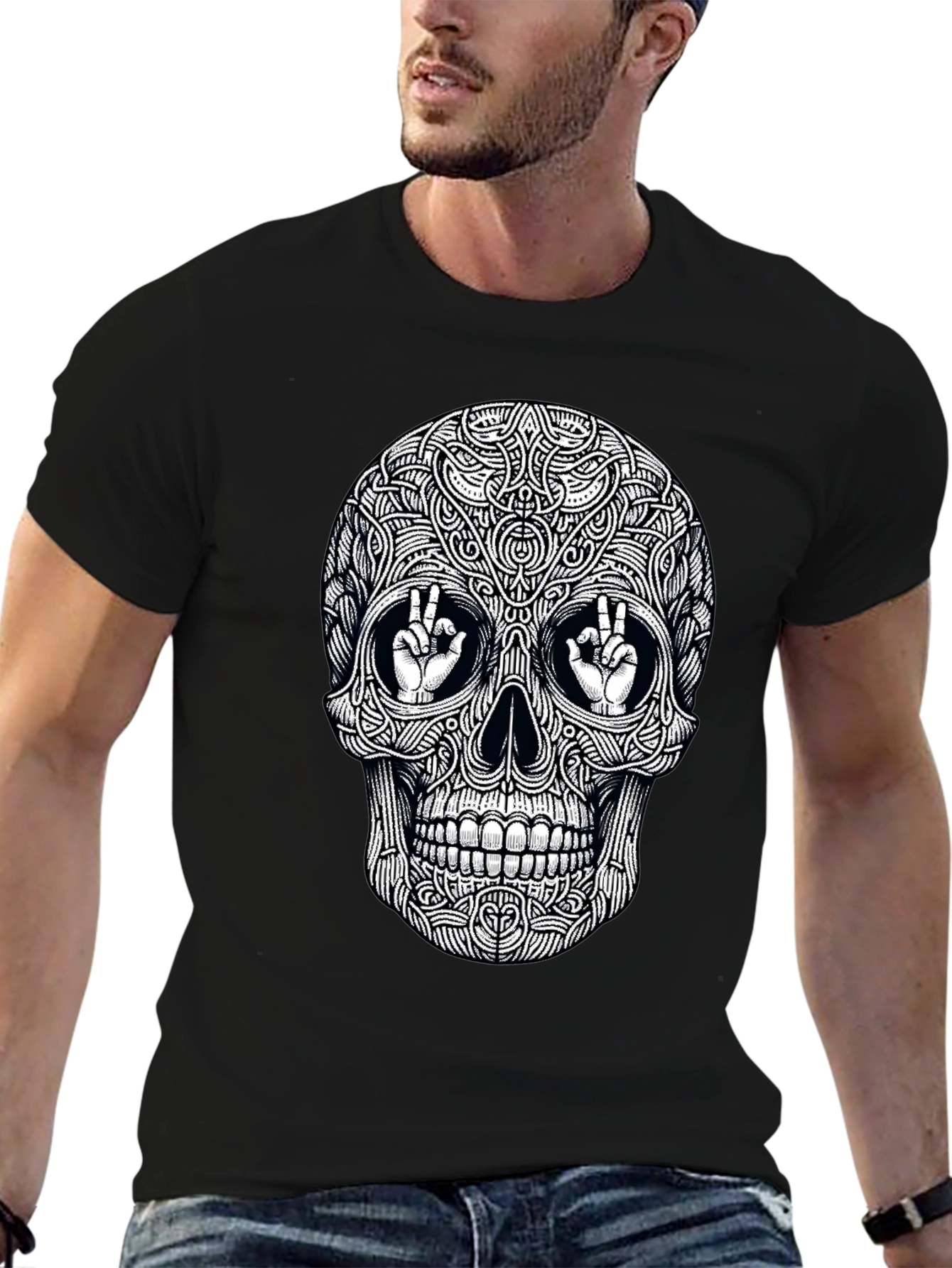 Skull Graphic Tee - Peace & Style