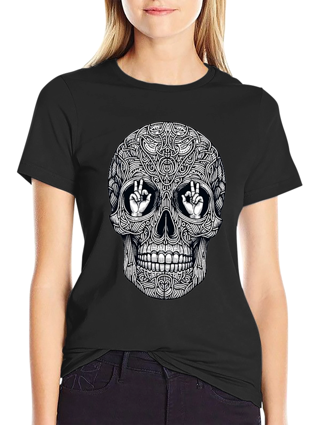 Skull Graphic Tee - Peace & Style