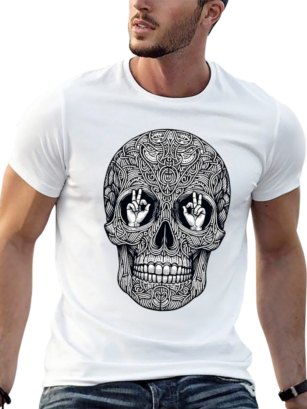 Skull Graphic Tee - Peace & Style