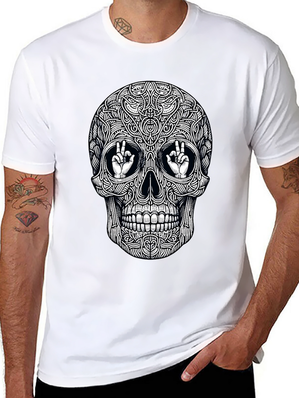 Skull Graphic Tee - Peace & Style