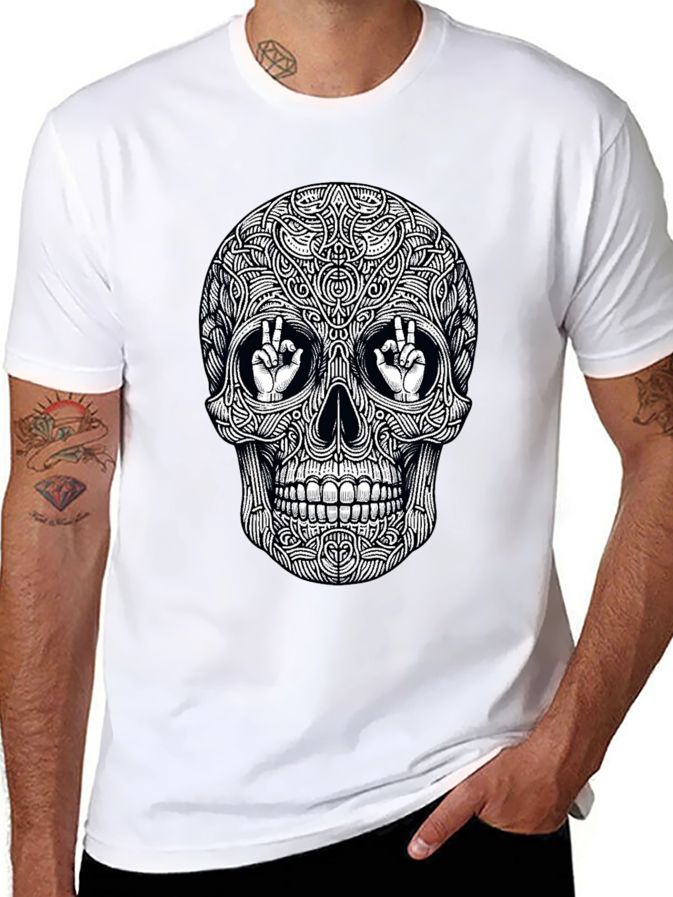 Skull Graphic Tee - Peace & Style
