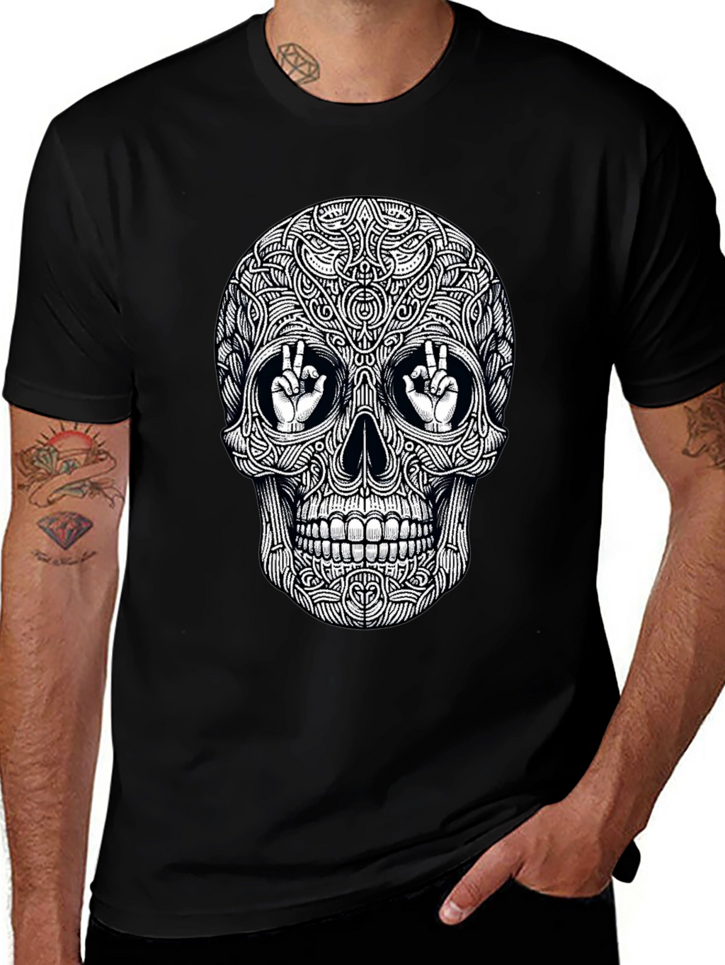 Skull Graphic Tee - Peace & Style