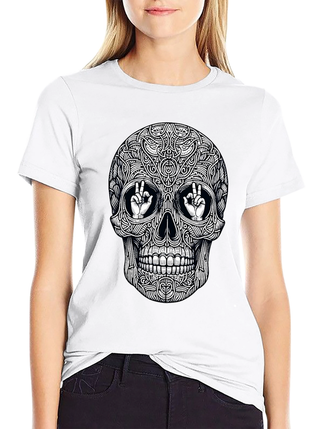 Skull Graphic Tee - Peace & Style