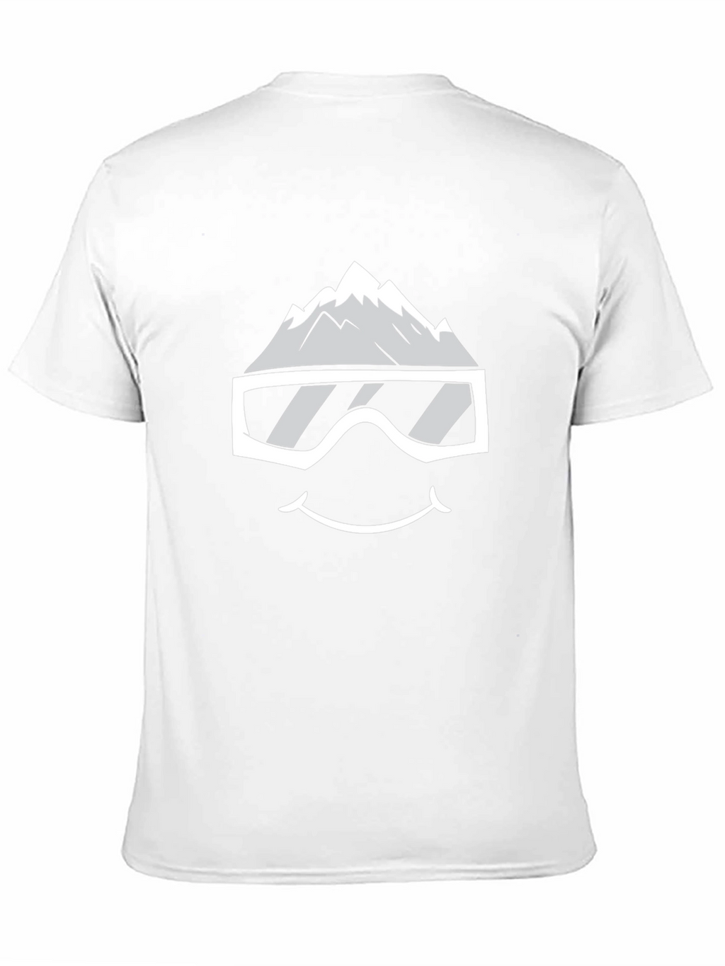 Snowy Mountain Face Graphic Tee - Black
