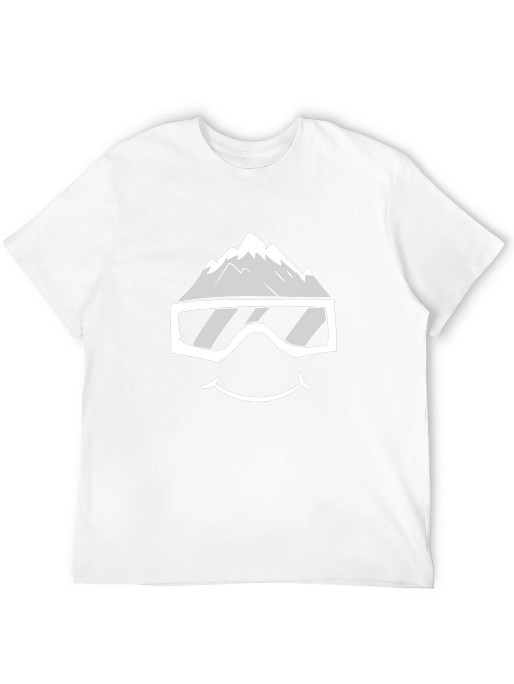 Snowy Mountain Face Graphic Tee - Black