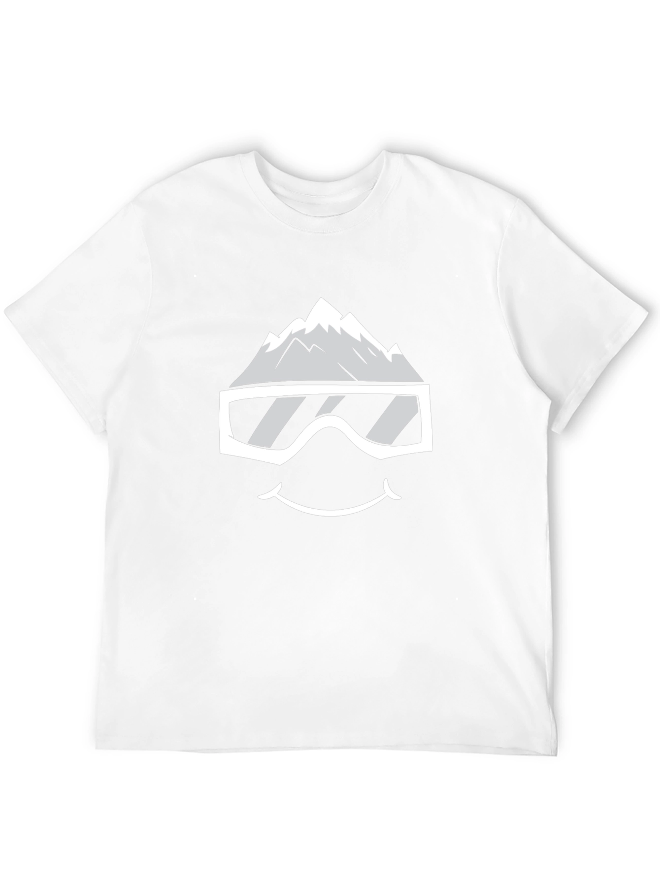 Snowy Mountain Face Graphic Tee - Black