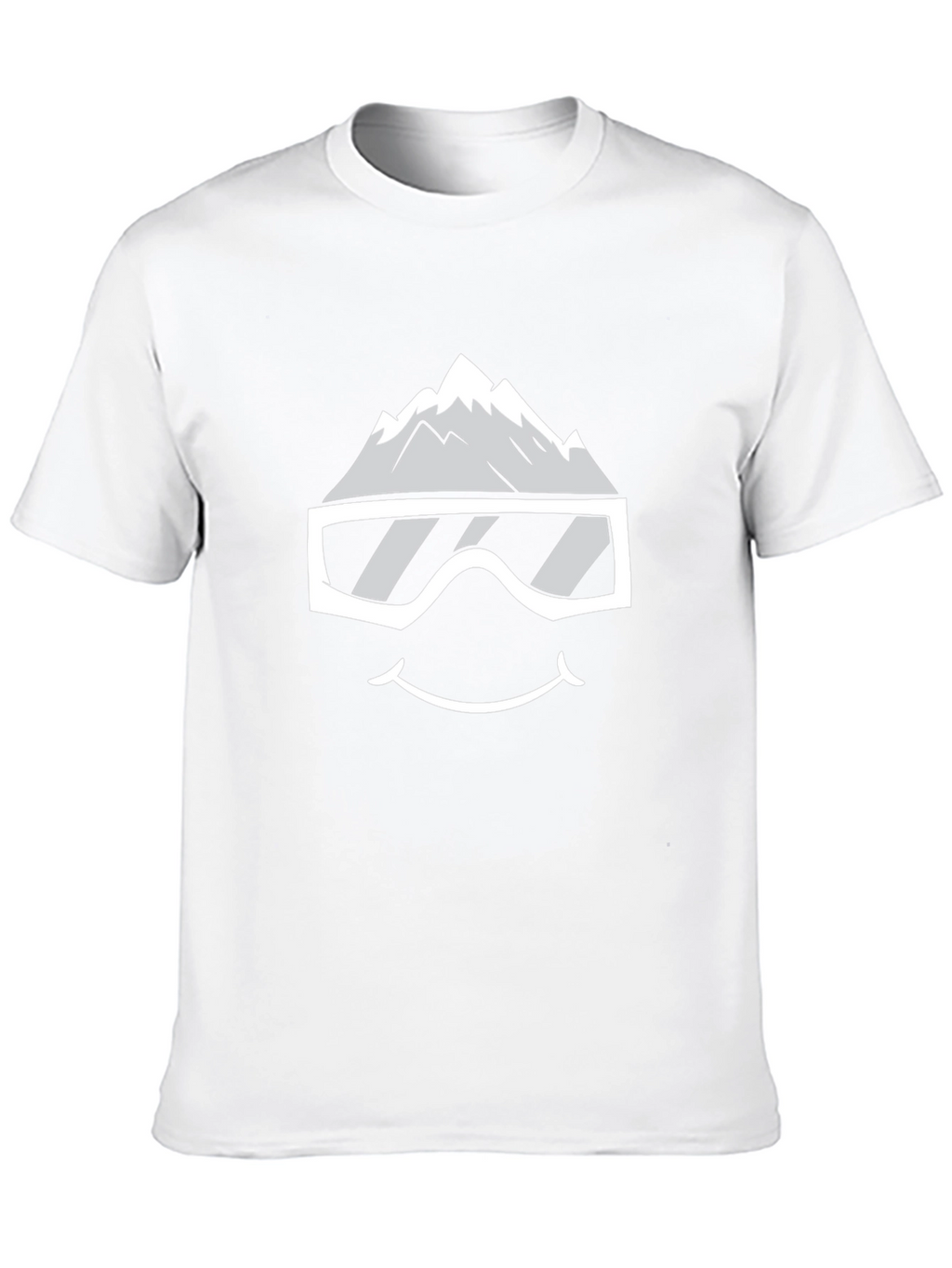 Snowy Mountain Face Graphic Tee - Black