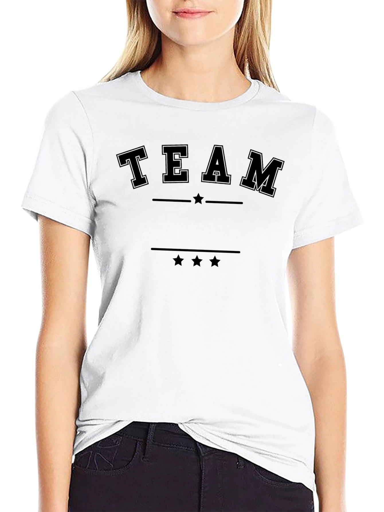 Team Graphic Black T-Shirt - Casual Style
