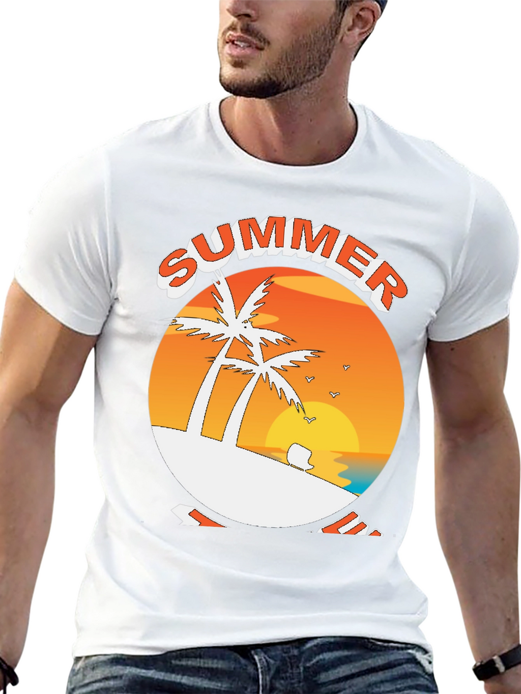 Summer Beach Palm Tree T-Shirt