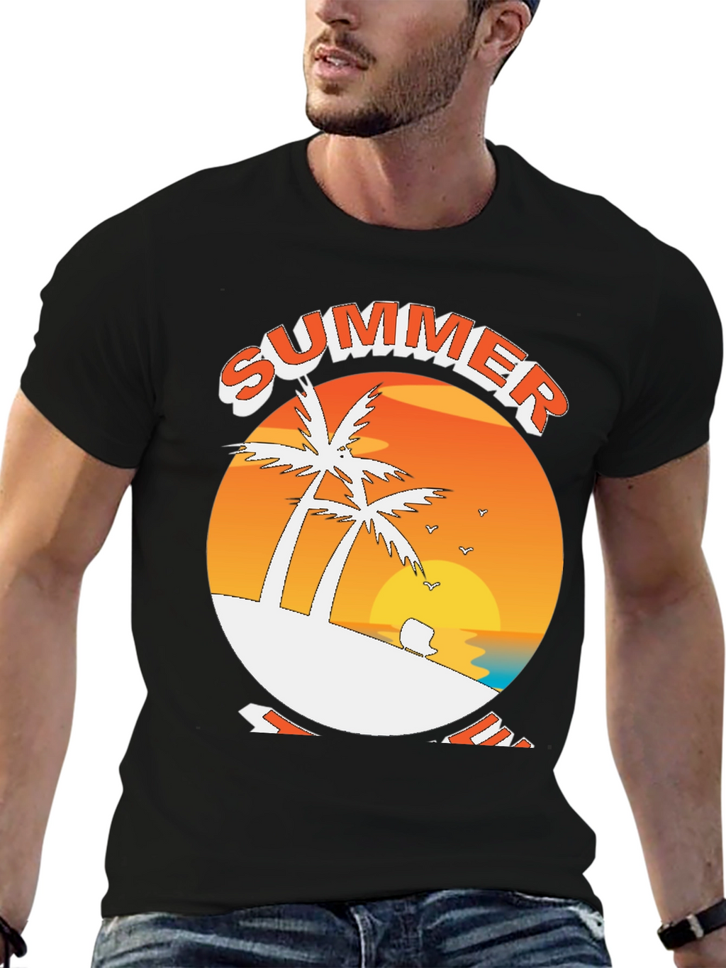 Summer Beach Palm Tree T-Shirt