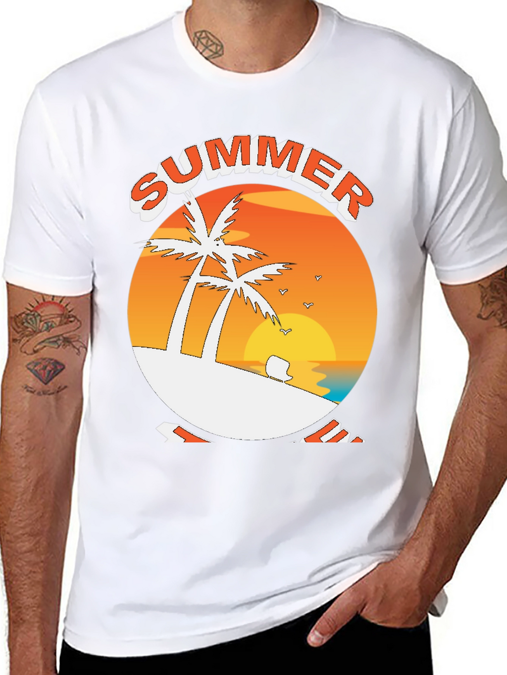 Summer Beach Palm Tree T-Shirt
