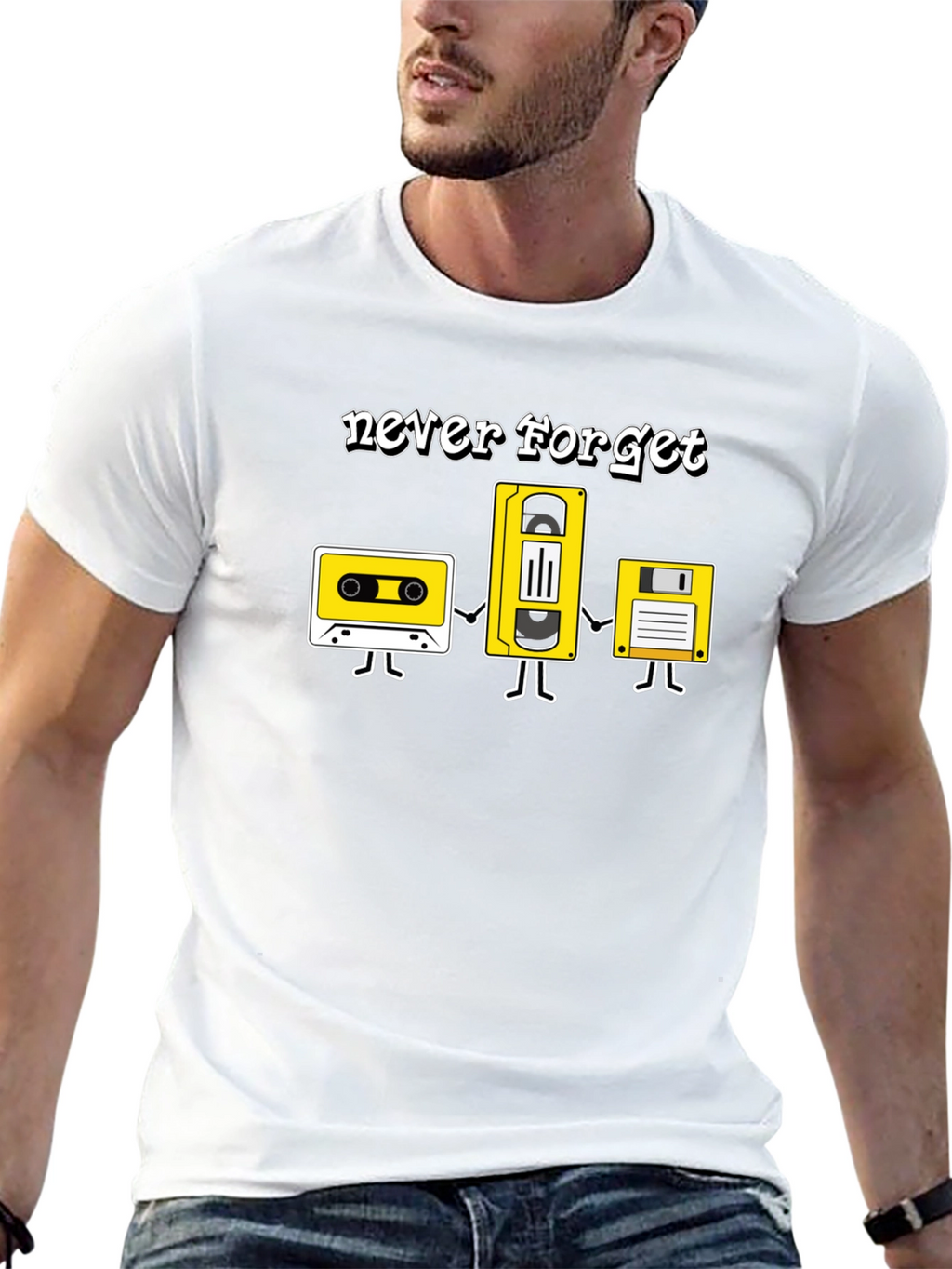 Retro Media Never Forget Graphic T-Shirt