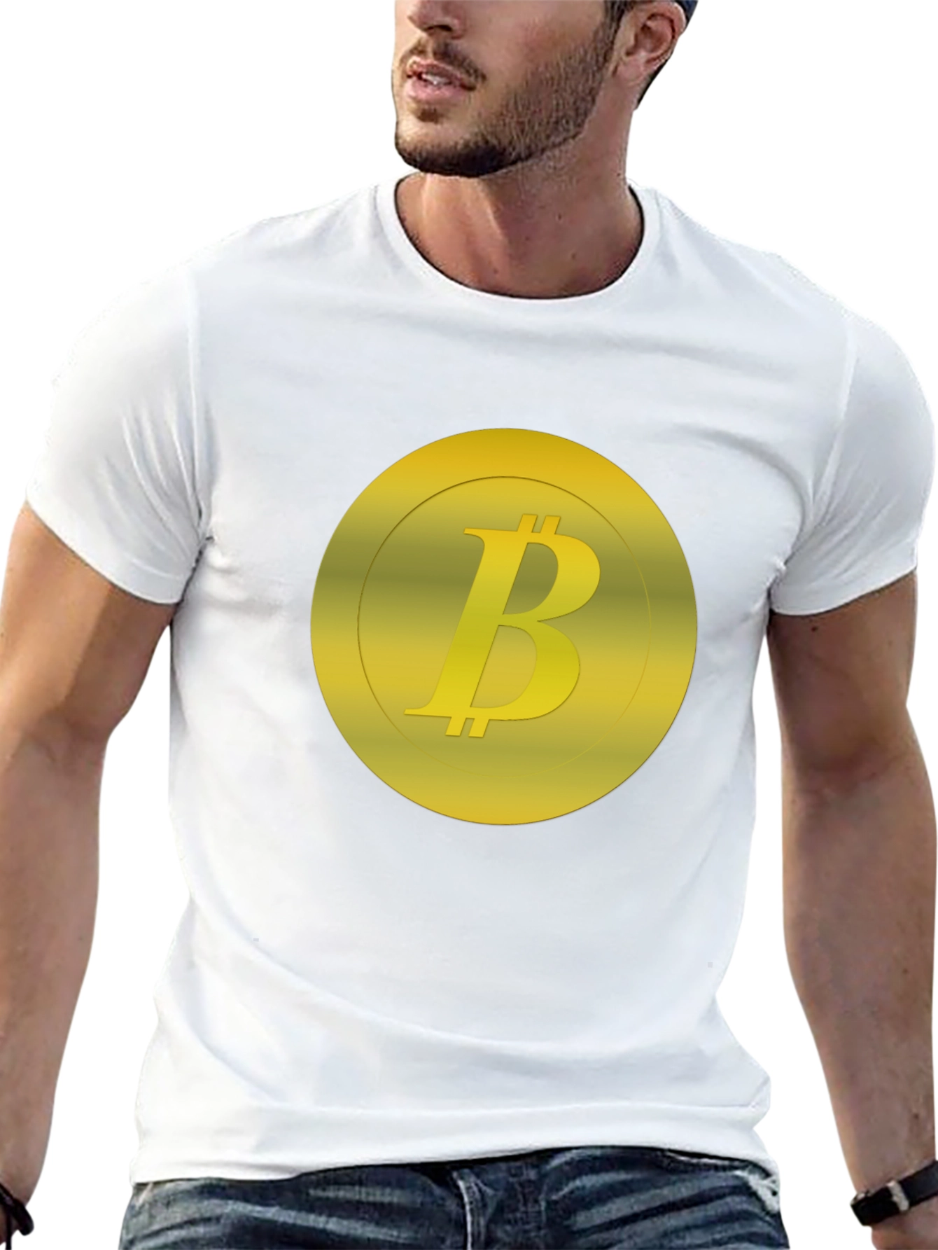 Bitcoin Logo Graphic Black T-Shirt