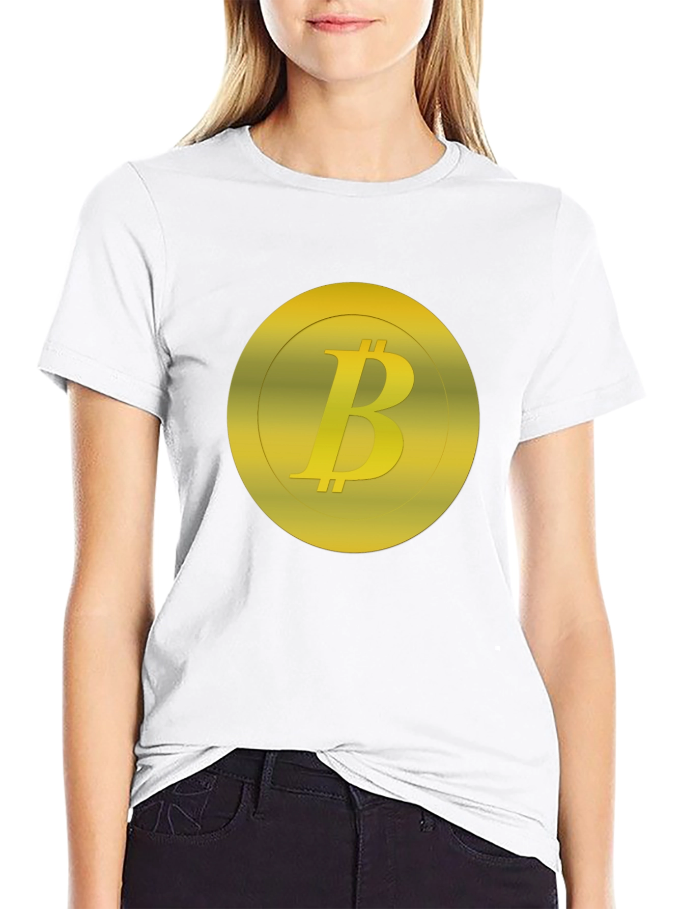 Bitcoin Logo Graphic Black T-Shirt