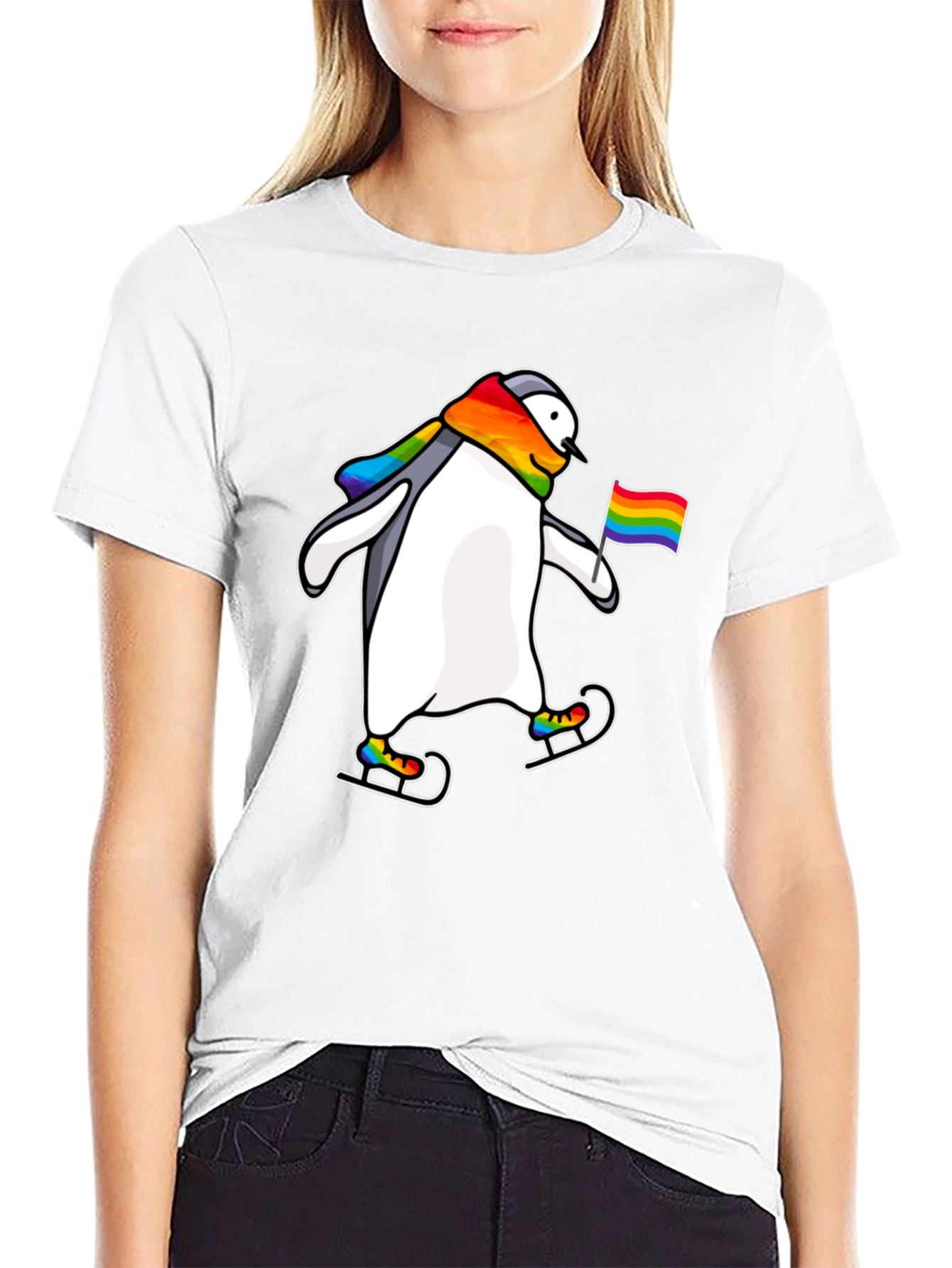 Penguin Pride Rainbow T-Shirt