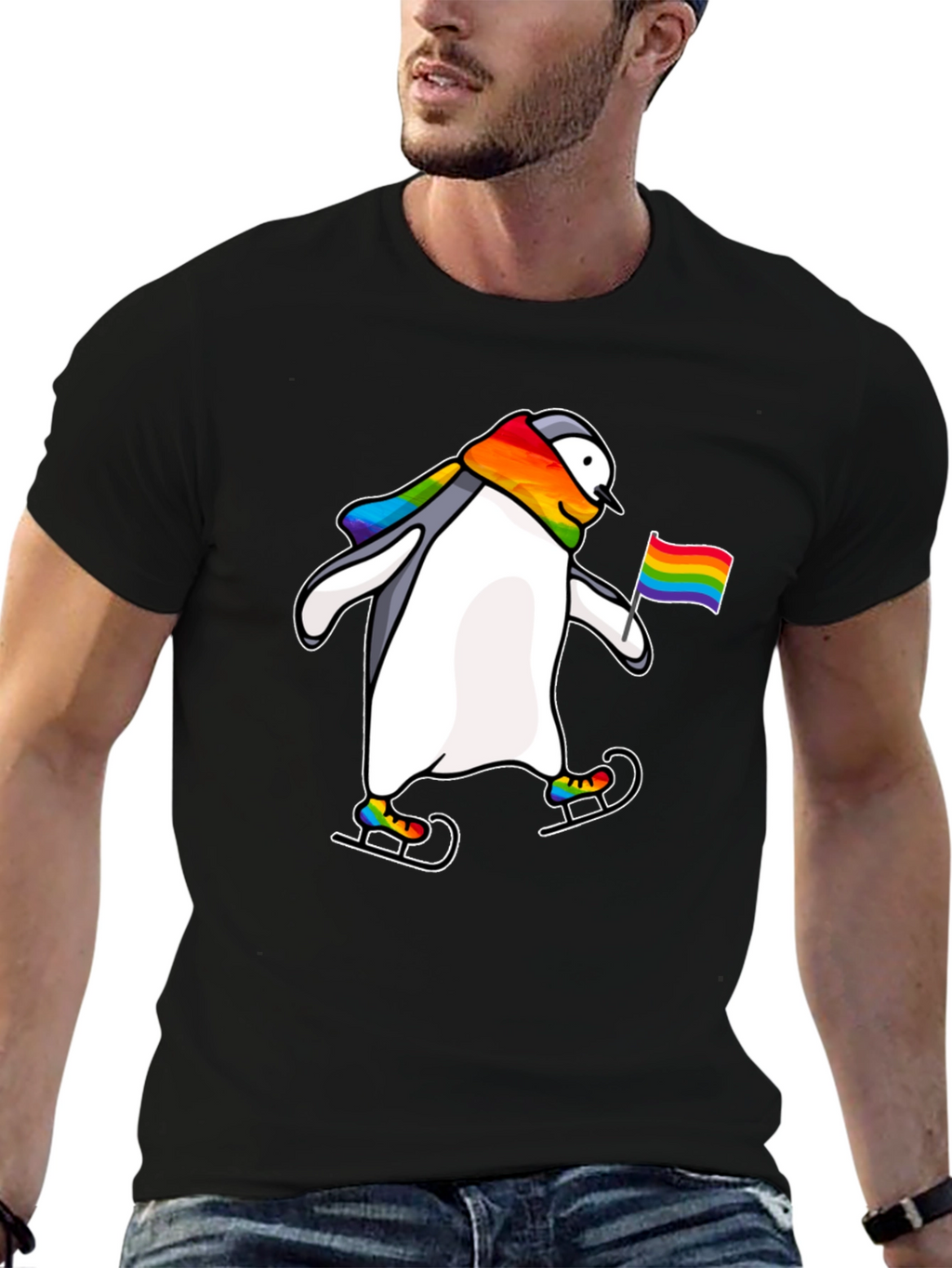 Penguin Pride Rainbow T-Shirt