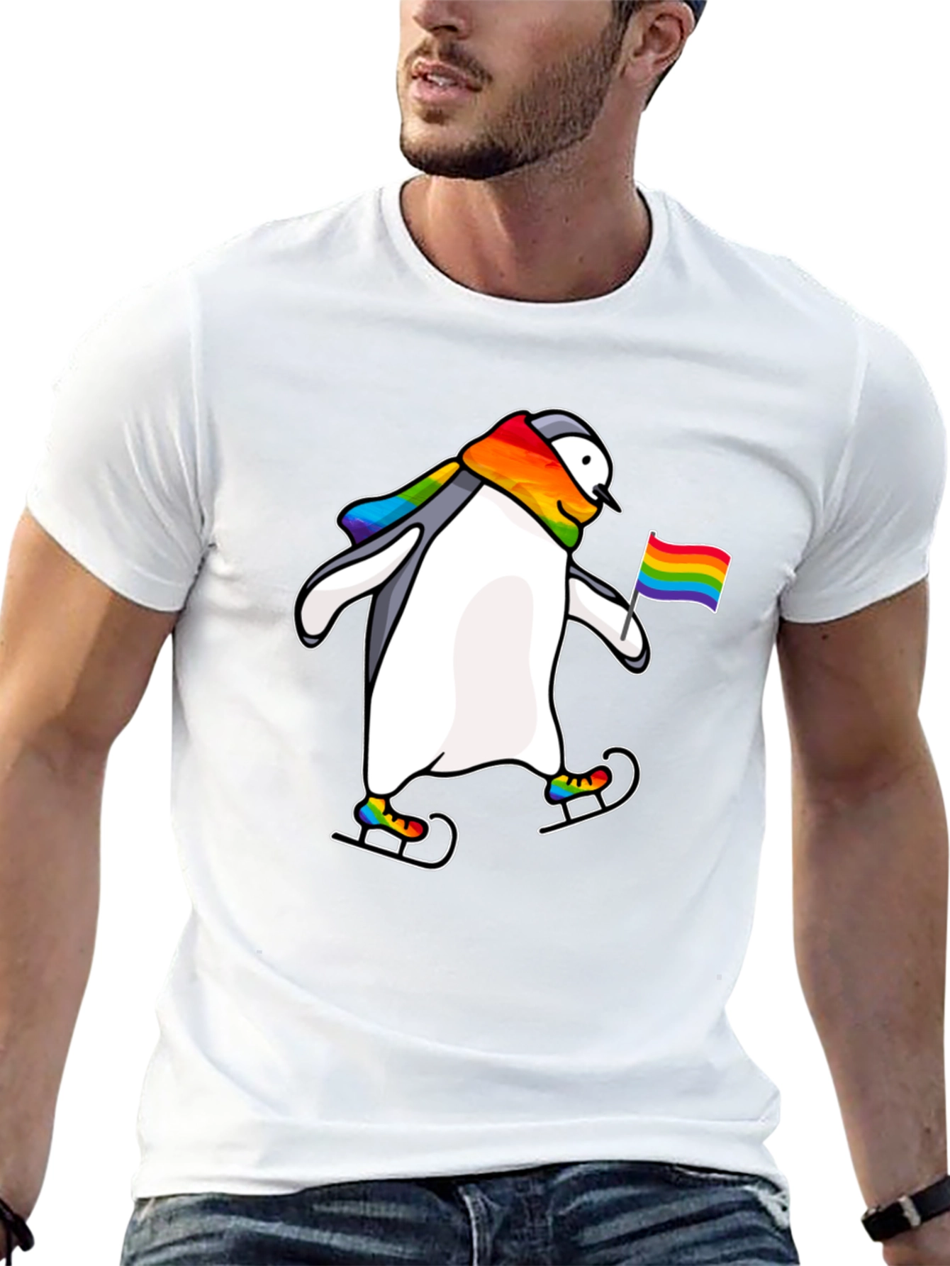 Penguin Pride Rainbow T-Shirt