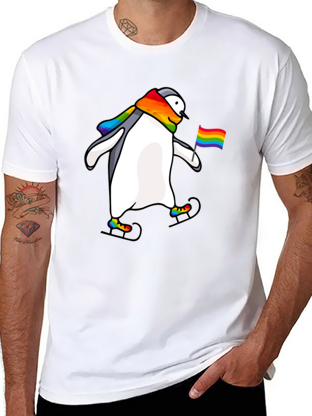 Penguin Pride Rainbow T-Shirt