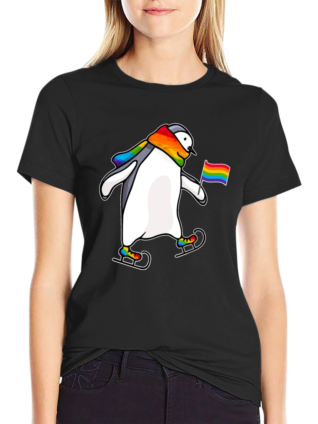 Penguin Pride Rainbow T-Shirt