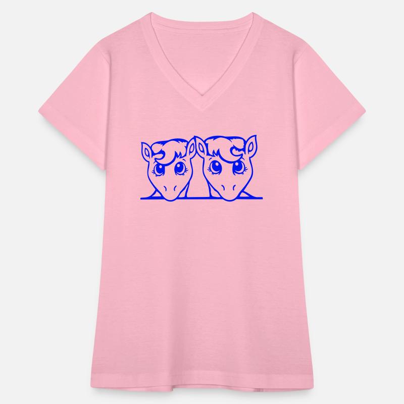 2 Cute Horses Sweet Pony Two friends Couple Team