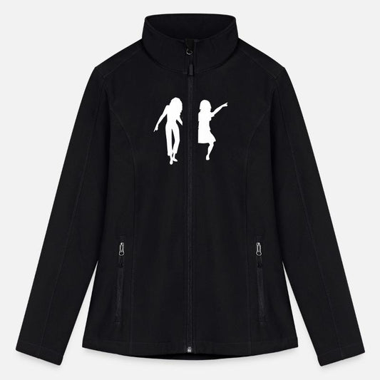 2 Party Women Friends Crew Dancing Team Silhouette