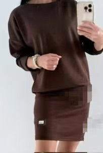 Soft knit sweater and leggings set for casual home wear