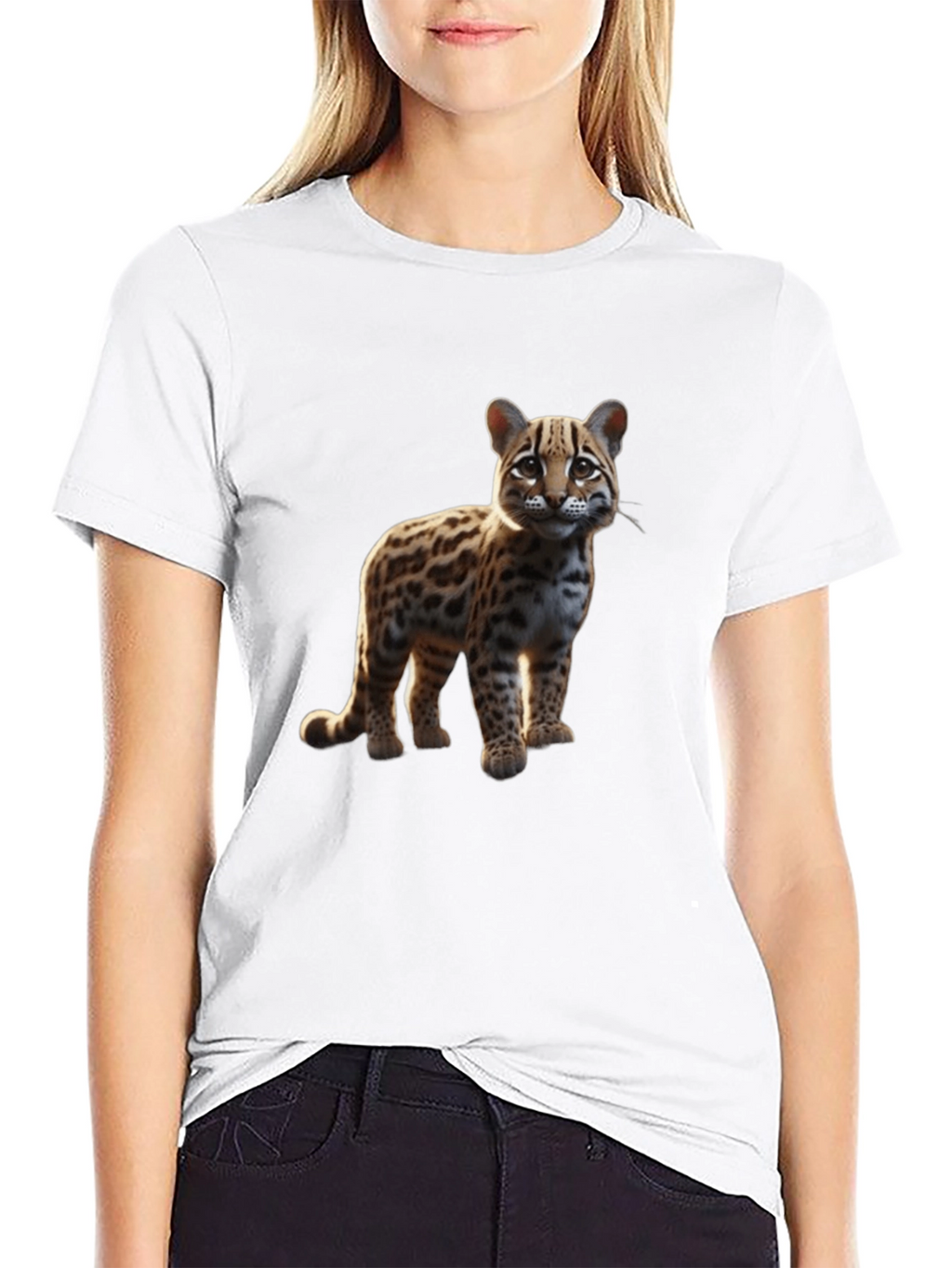 Ocelot Graphic Tee - Black Cotton