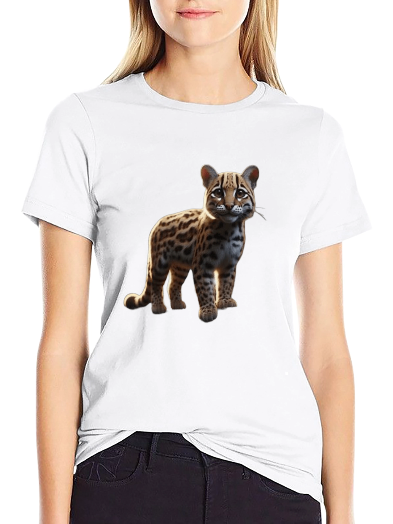 Ocelot Graphic Tee - Black Cotton