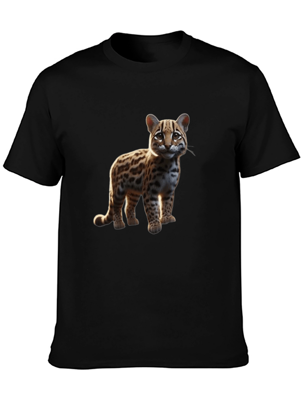 Ocelot Graphic Tee - Black Cotton
