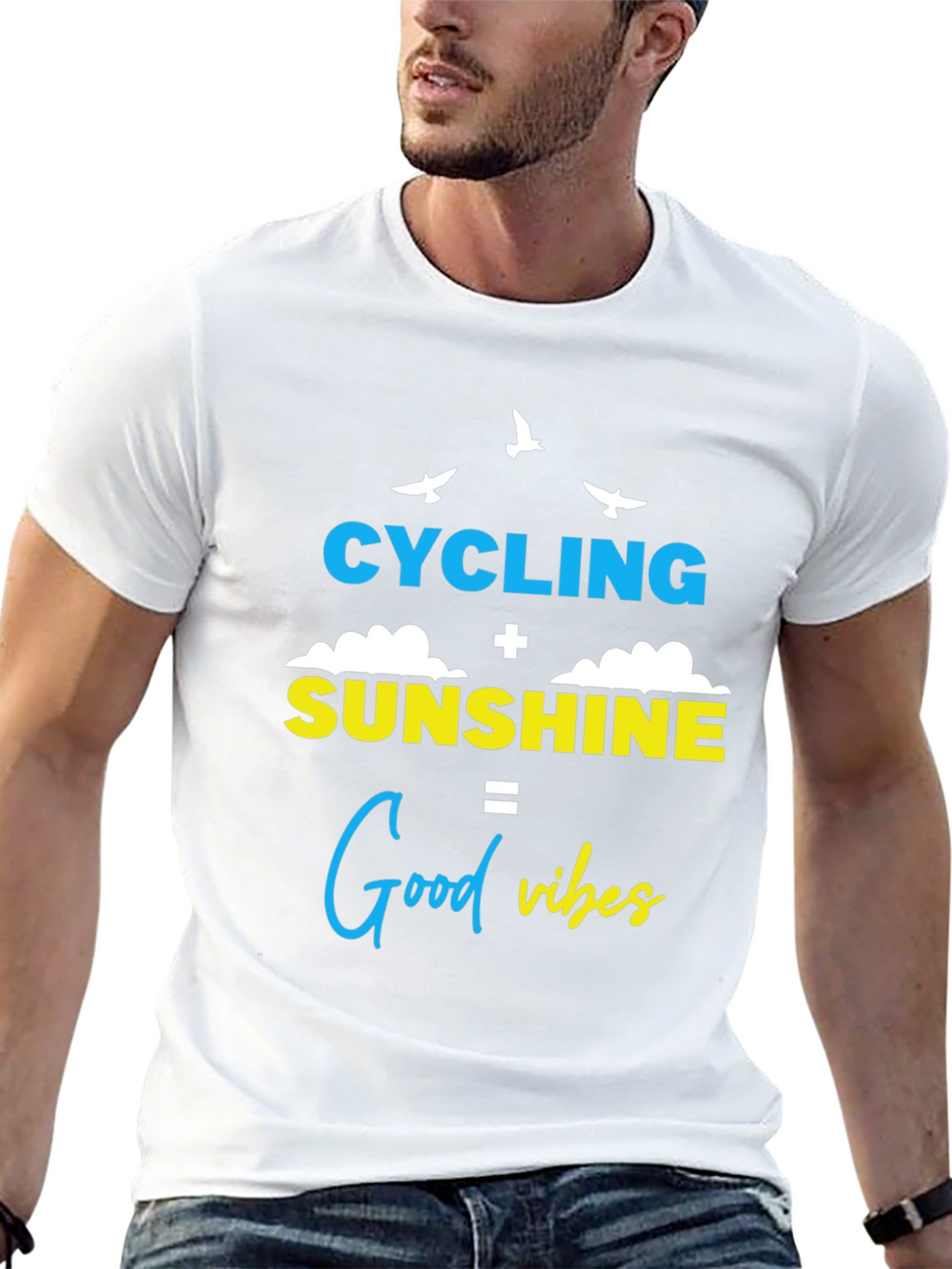 Cycling Sunshine Good Vibes Graphic Tee