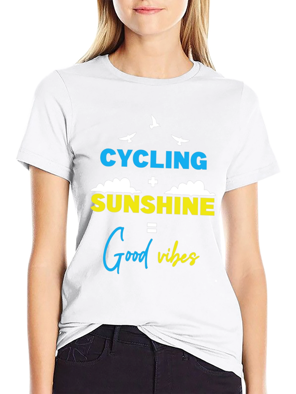 Cycling Sunshine Good Vibes Graphic Tee
