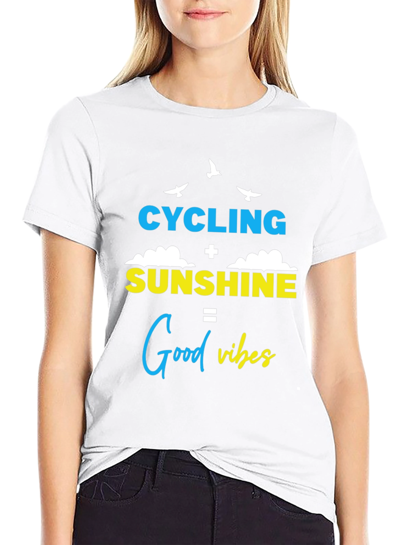 Cycling Sunshine Good Vibes Graphic Tee